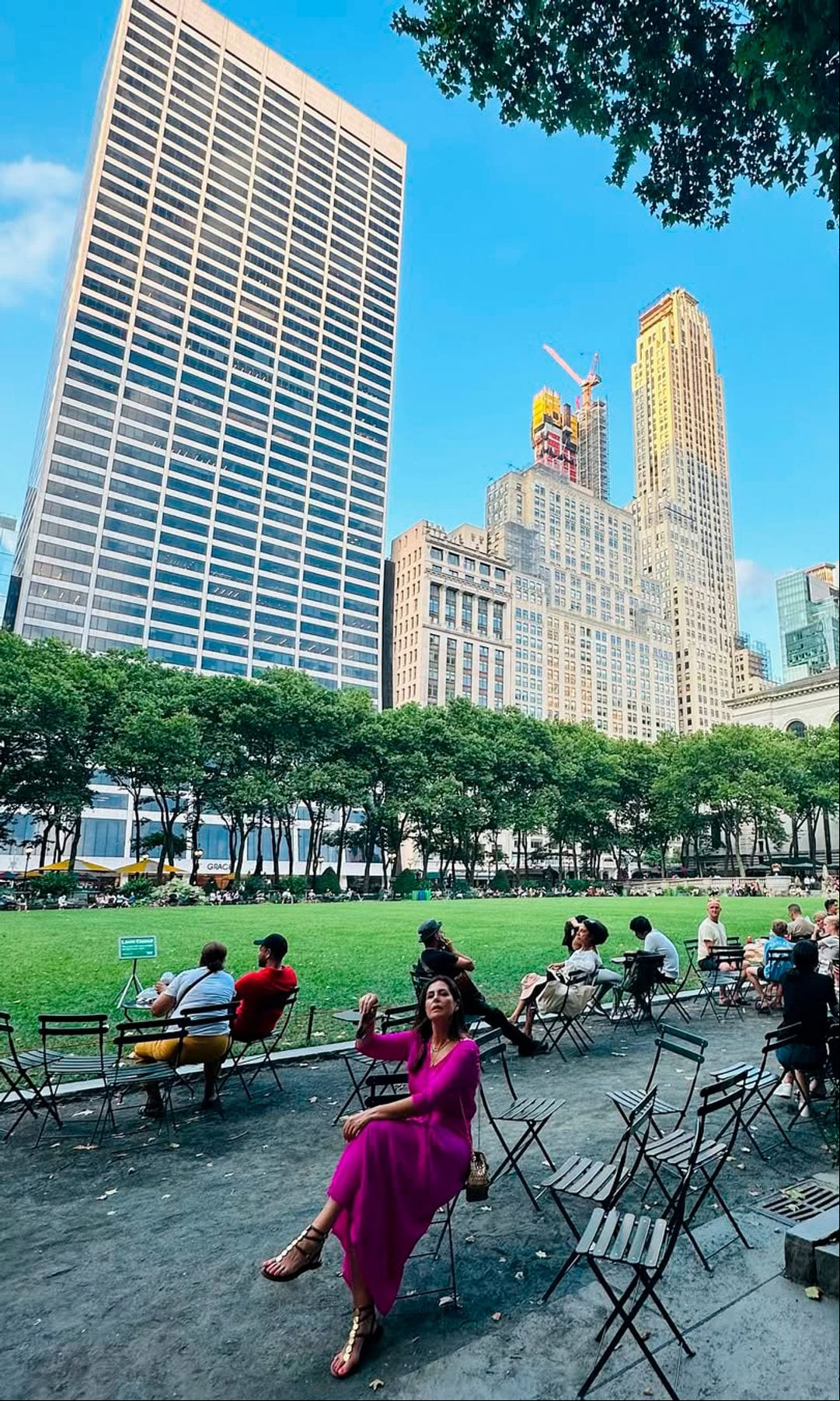 Nuria Roca alojada en Bryant Park de Nueva York