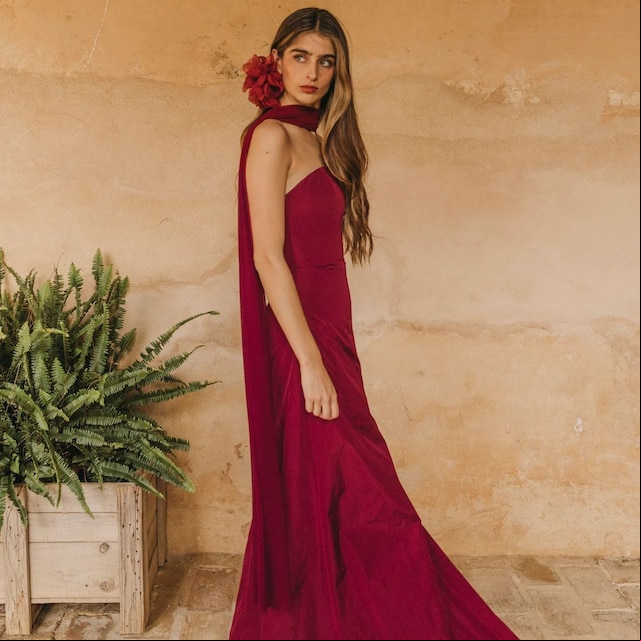 Vestidos de invitada para testigos de boda rojo