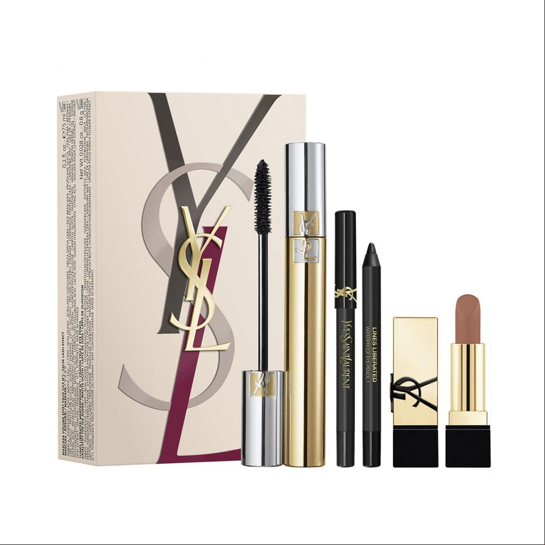 Estuche Volume Effet Faux Cils Máscara + Mini Lines Liberated + Mini Rouge Pur Couture, de Yves Saint Laurent